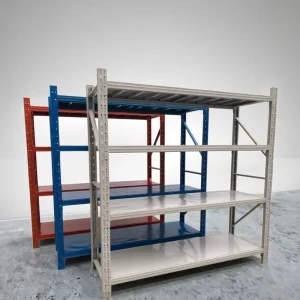 Industrial 4-Layer Heavy-Duty Cold-Rolled Steel Boltless Storage Rack, NSF Certified, Powder-Coated, 500 kg