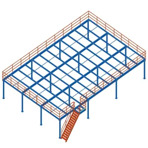 Industrial 5-Layer Steel Mezzanine Platform for Warehouse Storage Medium Duty Rack for Stacking Shelves & Racks