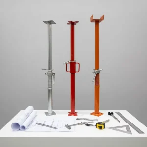 Industrial Adjustable Heavy Duty Powder Coated Steel Scaffolding Pillar High Strength Corrosion Resistant Construction