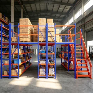 Industrial Attic Mezzanine Rack Warehouse Steel Storage Platform For Parts Storage