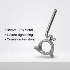 Industrial Concrete Formwork Fitting Forged 45 Steel Prop Nut With Bent Curved Grip Yellow Silver Hot Dipped Galvanized Hardware