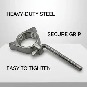 Industrial Concrete Formwork Fitting Forged 45 Steel Prop Nut With Curved Grip Yellow Silver Hot Dipped Galvanized Hardware