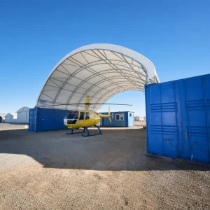 Industrial Container Canopy PVC Galvanized Steel Structure Warehouse Storage Tent Heavy Duty Container Dome Shelter