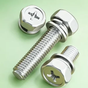 Industrial Cross Recessed Hex 3 in 1 Combination Screw 304 Stainless Steel Pre assembled Fastener for General Assembly