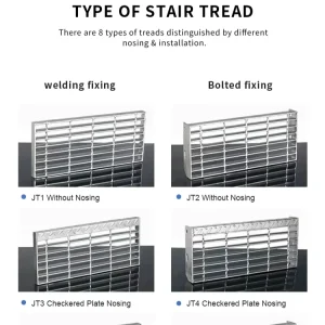 Industrial Design Outdoor Steel Stair Treads and Grating Anti slip Durable CE Certified Custom Sizes Available