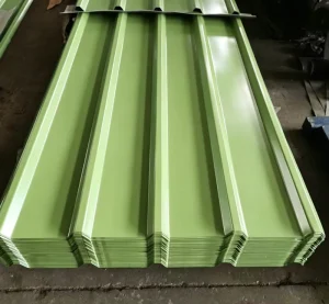 Industrial Grade AZ41 Z60 Color Coated SGCC Corrugated Steel Roof Panels Full Hard 0.2 1mm Thickness CE Cutting Model