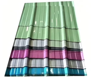 Industrial Grade AZ41~AZ60 Color Coated SGCC Corrugated Steel Roof Panels Full Hard 0.2-1mm Thickness Model 800-970