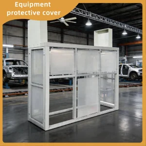 Industrial Grade Aluminum Equipment Protective Guard with Lockable Casters for Easy Movement in Workshops