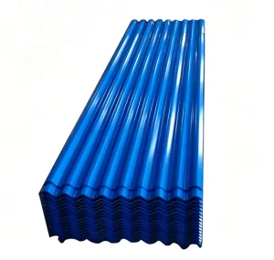 Industrial Grade Color Coated AZ41 AZ60 Corrugated Steel Roofing Sheets Full Hard 0.2 1mm Thickness Cutting Service