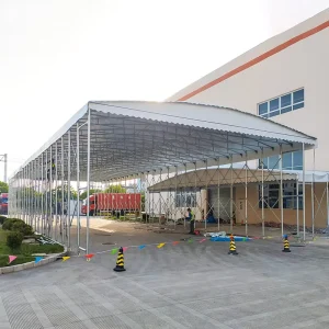 Industrial Grade Mobile Canopy Anti Rust Galvanized Steel PVC Fabric Retractable Tent for Exhibition Use Single Factory Goods