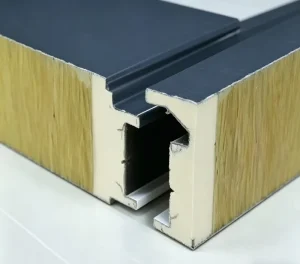 Industrial Grade Rock Wool Polyurethane Edge Sealed Sandwich Panel High Temperature Pressure