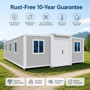 Industrial Grade Shipping Container Home Contemporary Design Reinforced Steel Rapid Assembly Modular Weatherproof Fire Retardant