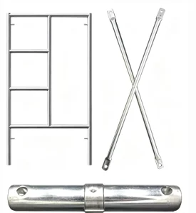 Industrial H Frame Scaffolding for Construction Aerial Work Platforms, Customizable Gate Scaffolding, High Strength
