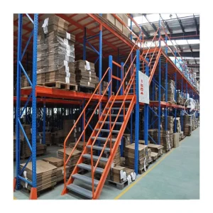 Industrial Heavy Duty 2 Layer Steel Mezzanine Rack Electrostatic Powder Coating 5 year Warranty Knocked down Structure