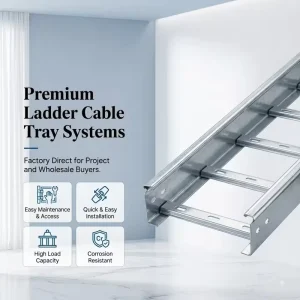 Industrial Heavy Duty Galvanized Steel Construction Material Fire Retardant HDG Rung Ladder Type Cable Tray