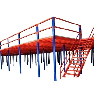 Industrial Multi Tier Mezzanine Floor Rack System Steel Storage Platform with Access Stairs for Warehouse