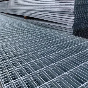 Industrial Platform Steel Grating Welded Bar Grating Anti-Slip Serrated Surface Stair Tread & Heavy Duty Working Platform