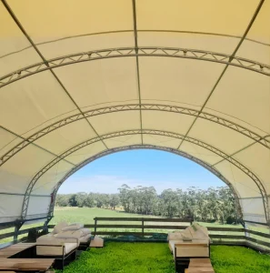 Industrial Portable Dome Canopy Double Truss Container Shelter Shipping Container Garage Roof Storage Tent