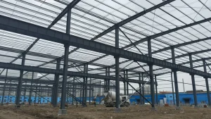 Industrial Prefabricated Storage Shed Metal Frame Light Weight Steel Structure Warehouse with Welding & Cutting Services