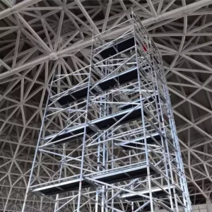 Industrial Professional Cutting Processing Al Alloy Dual Wide Straight Fixed Ladders Galvanized Steel Safety Inclined
