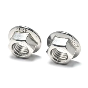 Industrial SS316 GB6177 Acid Resistant M6 M8 M10 M12 Hex Flange Nut for Electrical Cabinets and Power Grid Installation