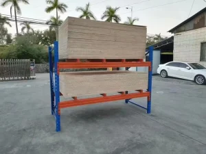Industrial Selective Pallet Racking Blue and Orange Heavy Duty Steel Shelving for Logistics