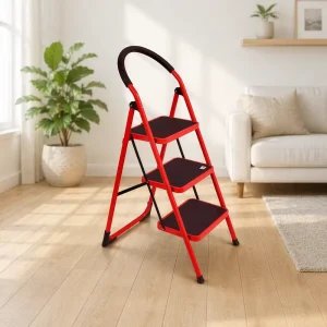 Industrial Steel Folding 3-Step Household Ladder