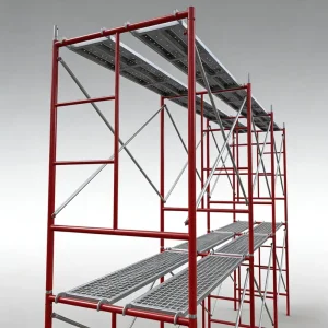 Industrial Steel H frame Scaffoldings Office Building Mobile Ladder Exterior Wall Corrosion resistant 800kg Load Capacity