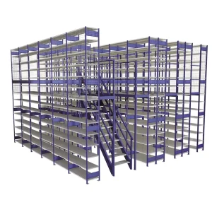 Industrial Steel Mezzanine Floor Platform for Heavy-Duty Warehouse Rack Storage, Factory Supply
