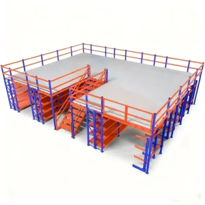 Industrial Steel Mezzanine Platform Floor Prefabricated Structure with Powder Coating and Anti Collision Features