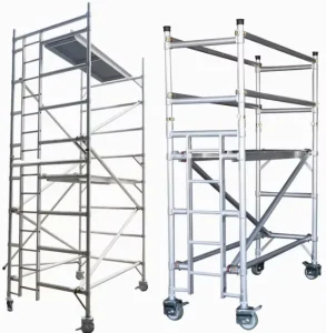 Industrial Steel Step Ladder Scaffolding Foldable High Strength Scaffolding Frame