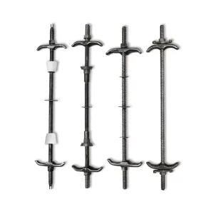 Industrial Style Steel Building Concrete Formwork Screw Thread Water Stop Tie Rod With Wing Nut