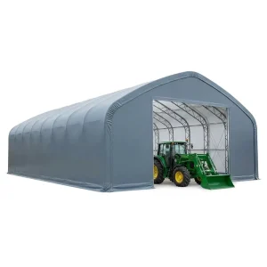 Industrial Tension Fabric Livestock Building Ventilated Clear Span Barn Steel Frame Warehouse