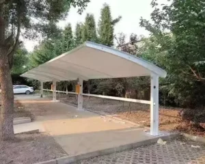 Industrial Waterproof Steel Structure Carport Outdoor Metal Frame Shed for Hotel Shop Use Garage Customizable