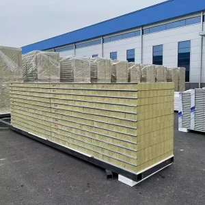 Insulated EPS PU PIR Rock Wool Glass Wool Waterproof Sandwich Panels for Steel Warehouse Workshop Building
