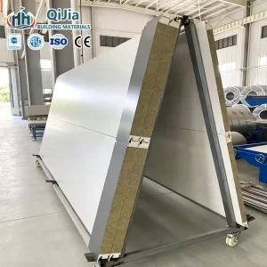 Insulated Fireproof Eco Friendly Exterior Wall Roof Sandwich Panels For Cold Room Hotel Use Steel Structure Building