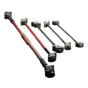Insulated Gauge Tie Red Painted Carbon Steel Rail Tie Bar Anti-Corrosion Insulated Railroad Track Speed Rail Wagon Fastening