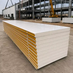 Insulated PU PIR Exterior Wall Panel Acoustic Sandwich Wall Panels for Warehouse Workshop Factory Commercial Building Walls