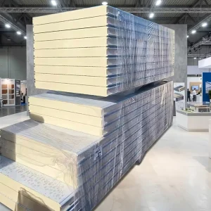 Insulated Steel and Aluminum Composite Panels with Rock Wool Core for Cold Rooms and Warehouses