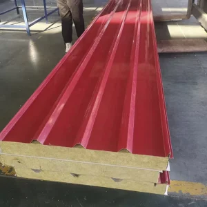 Insulation Glass Wool PIR PUR Rock Wool Sandwich Panels with B1 Fireproof Roof Panels for Building Wall and Roof