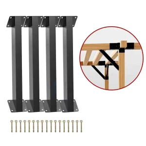 Iron 45 Angle Support Heavy Duty Steel Brackets Kit with Powder Coated Waterproof Finish for Outdoor Pergola