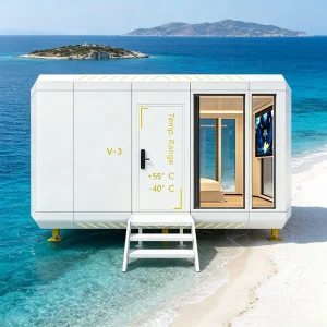 Island Areas Hurricane Resist Prefabricated All Aluminum Cabin Ocean Grade Anti Corrosion Modular Capsule House for Coastal