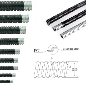 JAR Manufacturer Flexible Corrugated Gi Pipe Metal Conduit With Or Without Pvc Coating Galvanized Steel Tubing