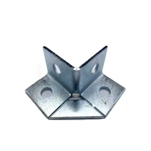 KZ-17 Hot-Dip Galvanized Steel Seismic Bracket Accessories-C-shaped Four Hole Right Angle Fixation Connector