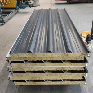 Kenya Rock Wool EPS PIR Sandwich Panels for Steel Structure Buildings for Outdoor Roof Warehouse Workshop with Durable Metal Panels
