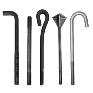 L Shaped Anchor Bolts Embedded Foundation Bolts M8 M30 for Concrete and Steel Structure Fixing OEM Service Provided Anchor Bolt