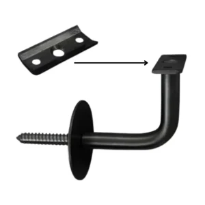 L Stainless Steel Square Matte Black Handrail Bracket
