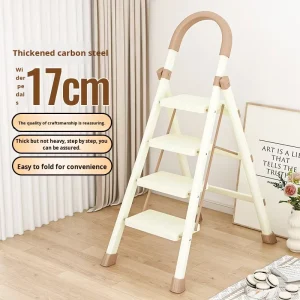 Ladder Home Use Foldable Telescopic A Frame Step Ladder Thickened Reinforced Carbon Steel Small Lightweight Directly Supplied