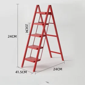 Ladder with Platform Space Saving Supermarket Foldable Work Ladder 5 Step Folding Ladder