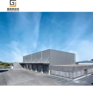 Large Clear Span Galvanized Steel Structure Workshop Prefabricated Building For Automobile Repair Assembly Factory